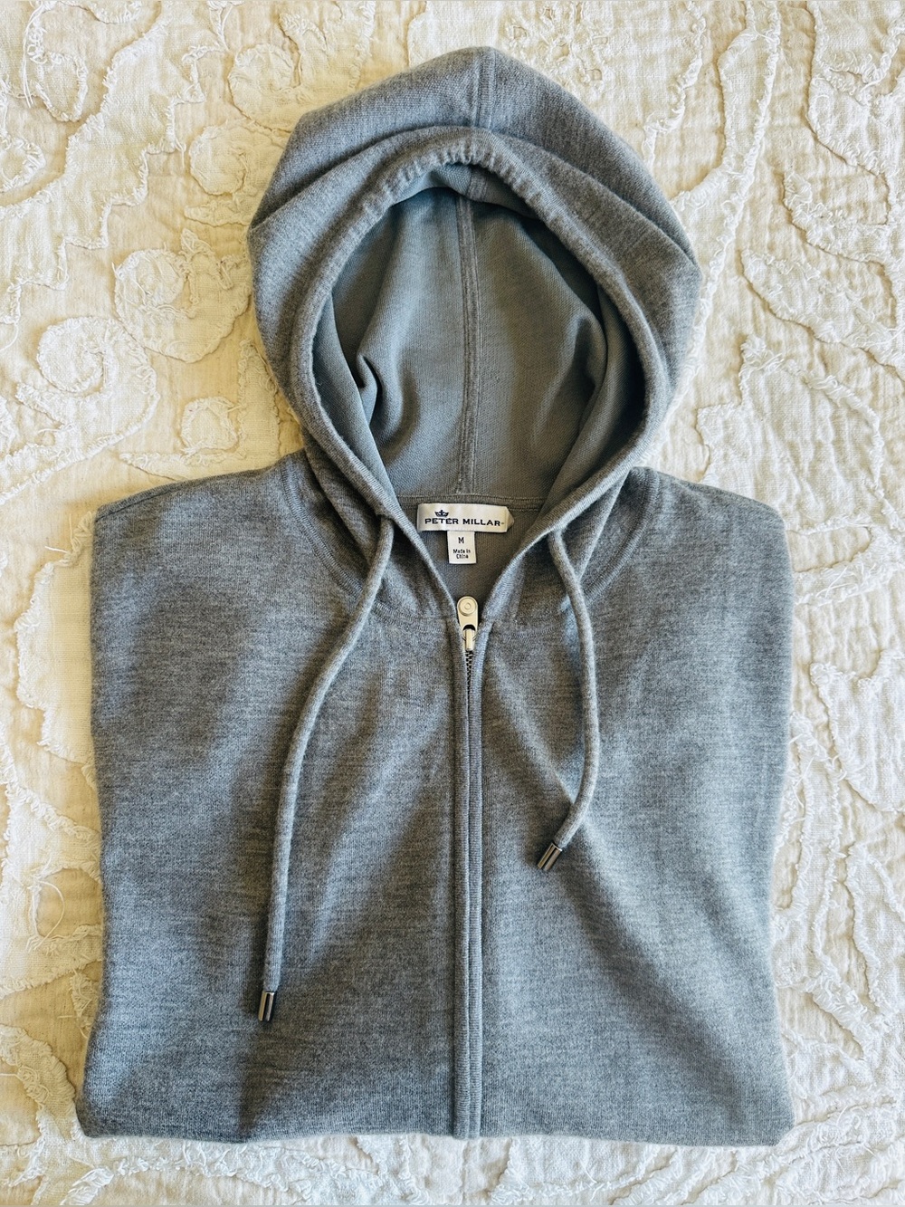 Peter Millar Crown Comfort Hooded Chashmere Jacket Gray Size Medium - Picture 1 of 5